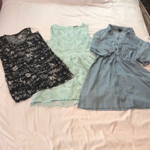 Lot of 3 size med dresses Rue 21 and Castings LA